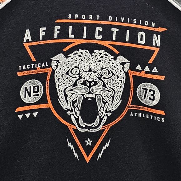 Affliction Shirt Men's XXL Short Sleeve Black Tactical Sport Camo Graphic Tee - Picture 4 of 12